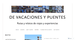 Desktop Screenshot of devacacionesypuentes.com